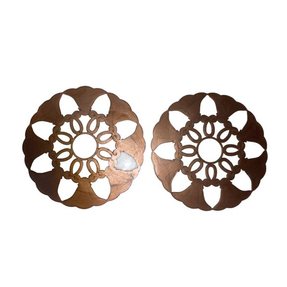 Vintage Plastic Trivets Used Set of 2 Brown - Picture 13 of 13